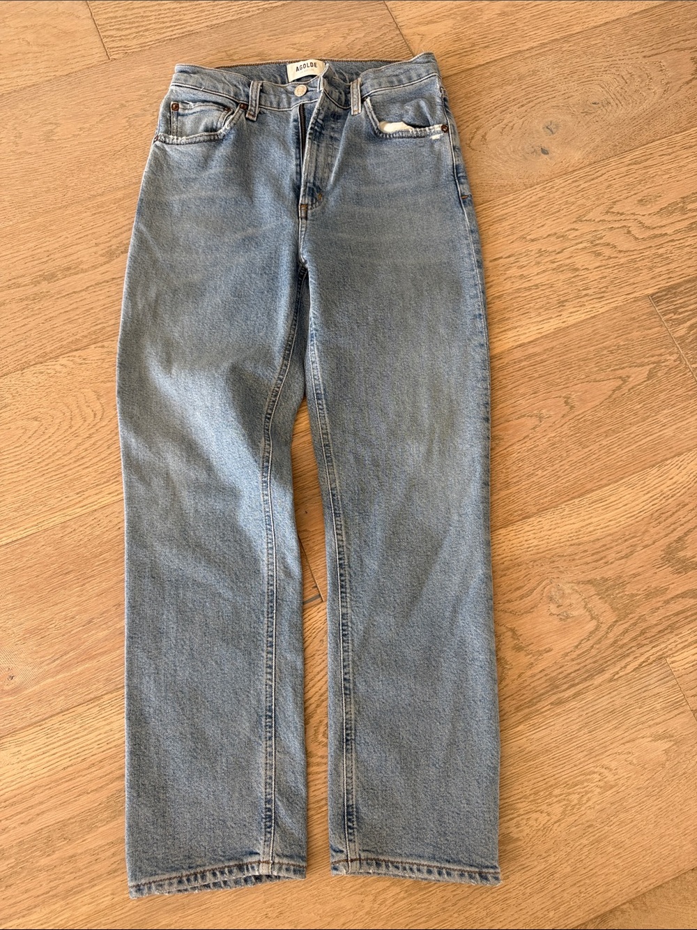 Agolde Classic Light Blue Straight-Leg Jeans